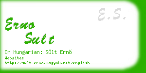 erno sult business card